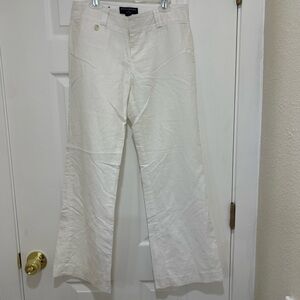 Banana Republic Off-White Wide-Leg Jeans
